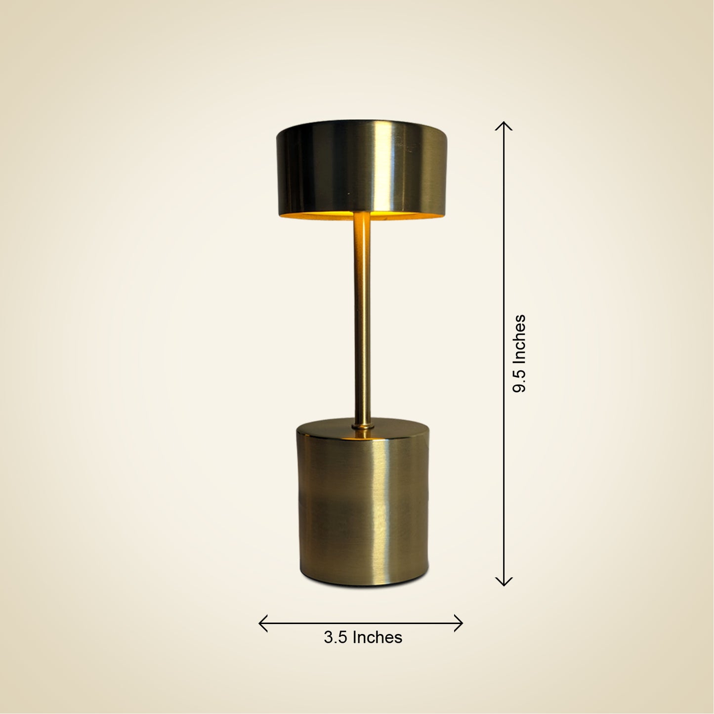 Retro Longneck Dumbbell Metal Touch Lamp | USB Rechargeable LED
