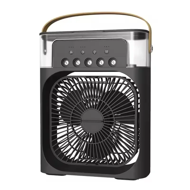 Portable Mini Rechargeable Air Cooler Fan with Mist – Ultra-Quiet Cooling Fan with Water Tank & Night Mode
