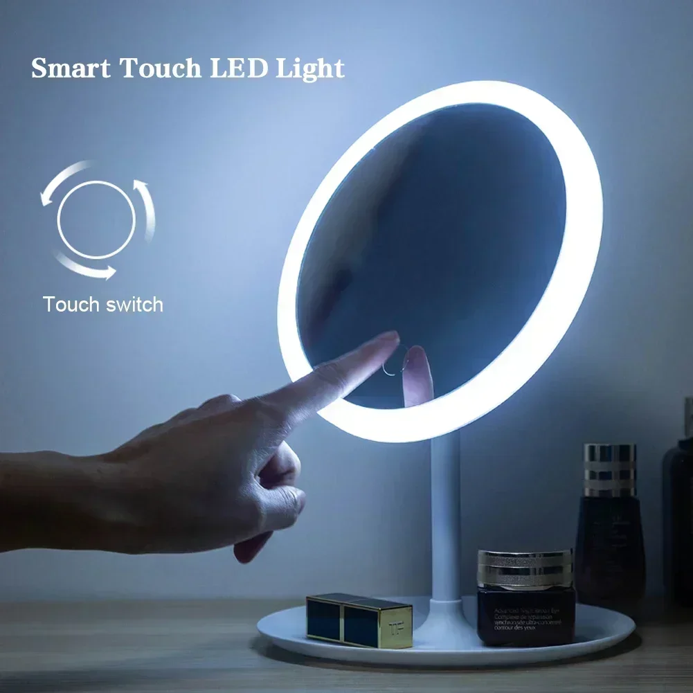 LED Makeup Mirror with Storage Tray – HD Mirror with Light & Organizer