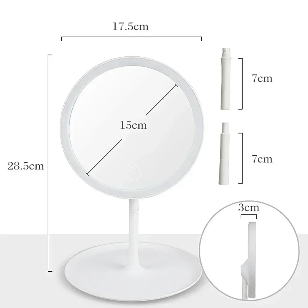 LED Makeup Mirror with Storage Tray – HD Mirror with Light & Organizer