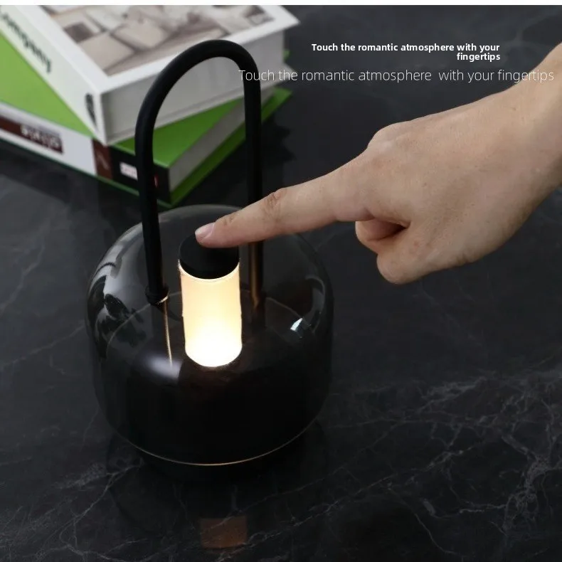 Modern Minimalist LED Table Lamp – Rechargeable Ambient Light