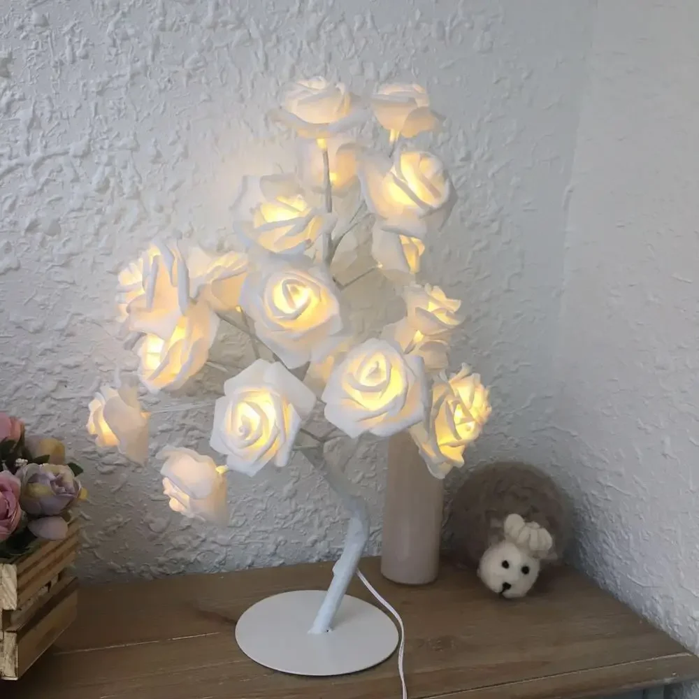 LED Rose Flower Table Lamp – Romantic Decorative Light for Home & Gifts