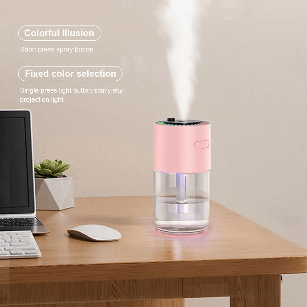 LED Galaxy Mist Humidifier – Ultrasonic Cool Mist with Starry Light Projection