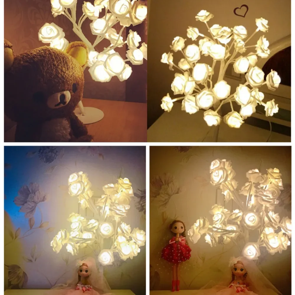 LED Rose Flower Table Lamp – Romantic Decorative Light for Home & Gifts