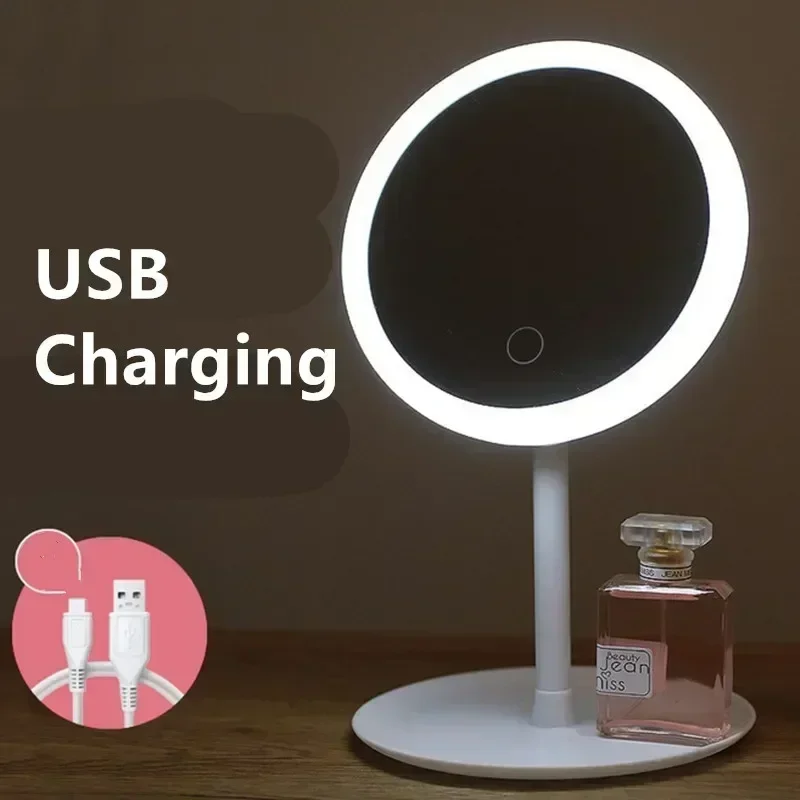 LED Makeup Mirror with Storage Tray – HD Mirror with Light & Organizer