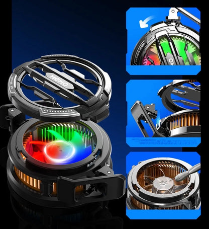 MEMO CX07 RGB Semiconductor Phone Game Cooler Mobile Cooling Fan For Gaming