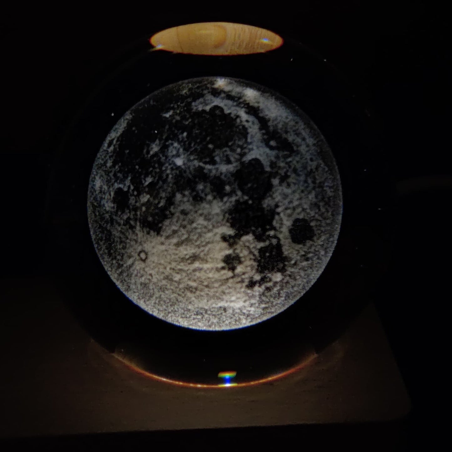 Astronaut Moon Lamp with Crystal Globe – Unique Decorative Night Light