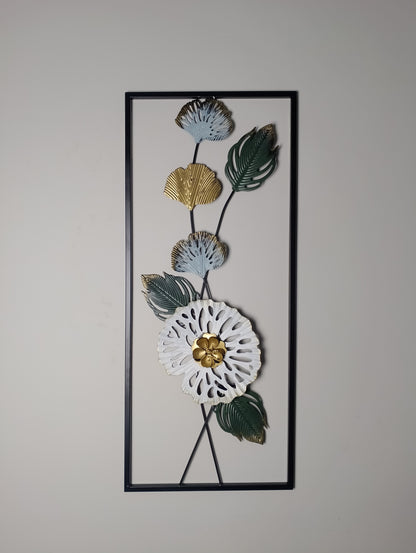 3D Metal Flower Frame Wall Art - Decorative Frame for Home & Office in Multiple Sizes & Shapes