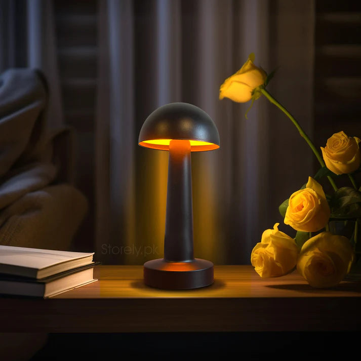 Rechargeable Retro-Style Mushroom Metal Touch Lamps