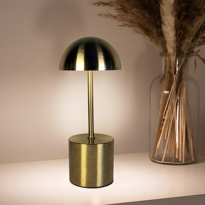 Rechargeable Retro-Style Mushroom Longneck Metal Touch Lamps