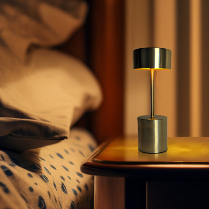 Retro Longneck Dumbbell Metal Touch Lamp | USB Rechargeable LED