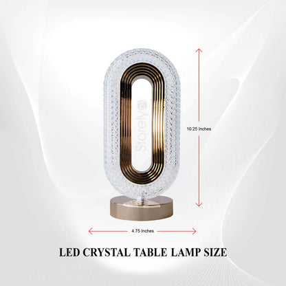 Touch Sensor Oval Crystal LED Table Lamp | Modern Decorative Night Light