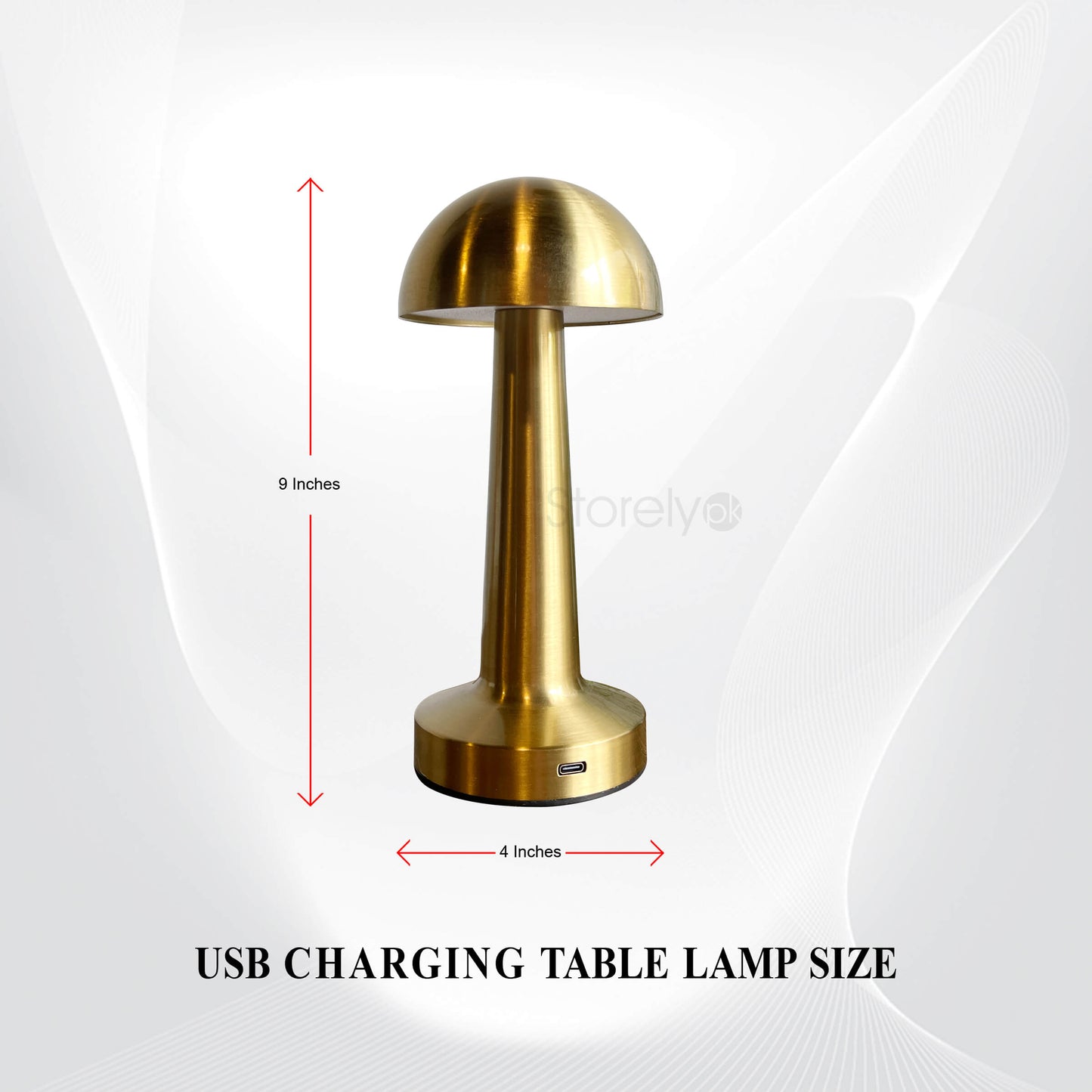 Rechargeable Retro-Style Mushroom Metal Touch Lamps