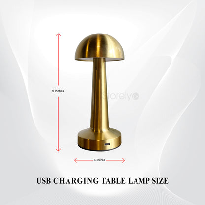 Rechargeable Retro-Style Mushroom Metal Touch Lamps