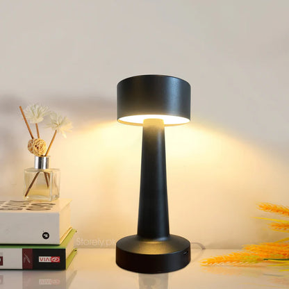 Retro Dumbbell Metal Touch Lamp | USB Rechargeable LED