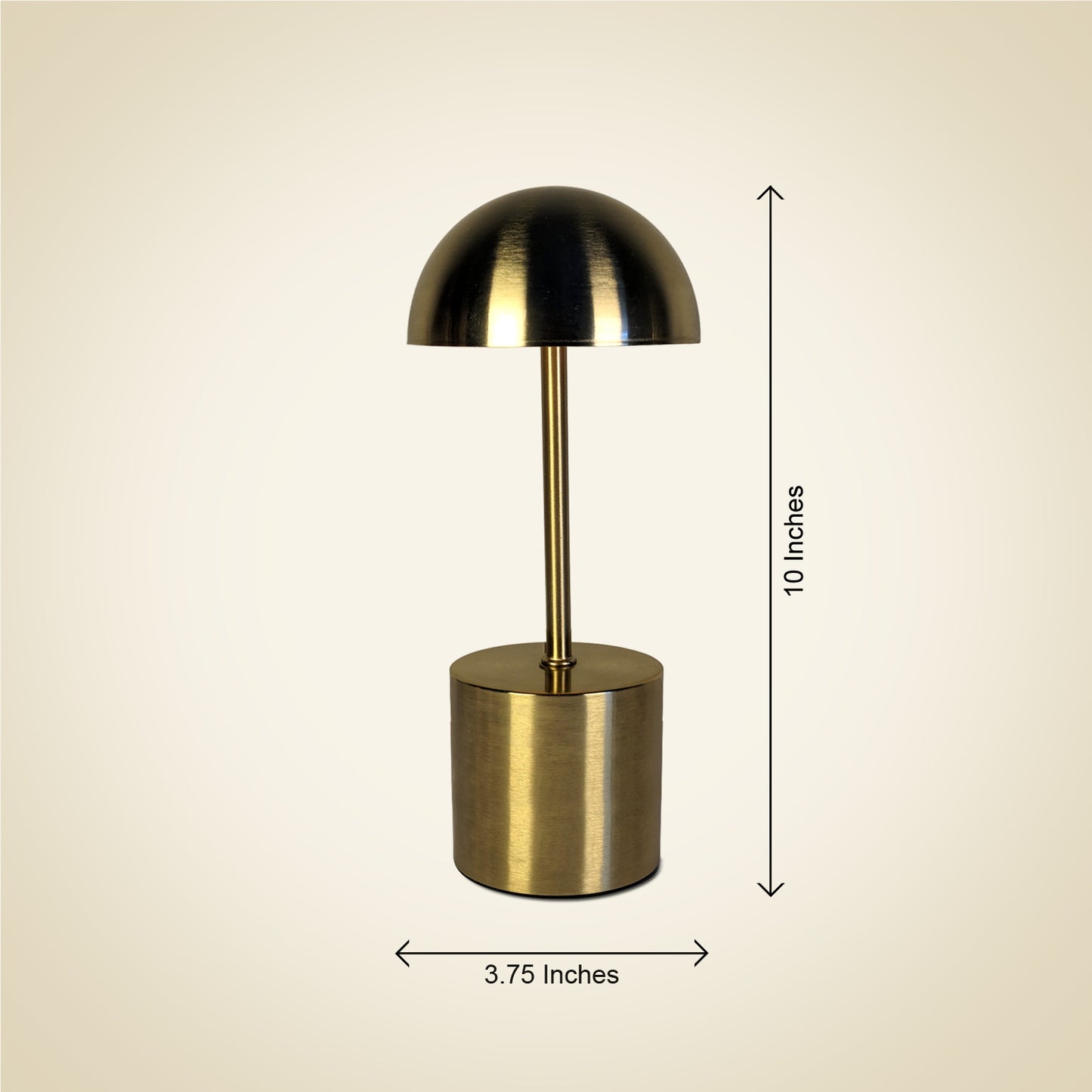 Rechargeable Retro-Style Mushroom Longneck Metal Touch Lamps