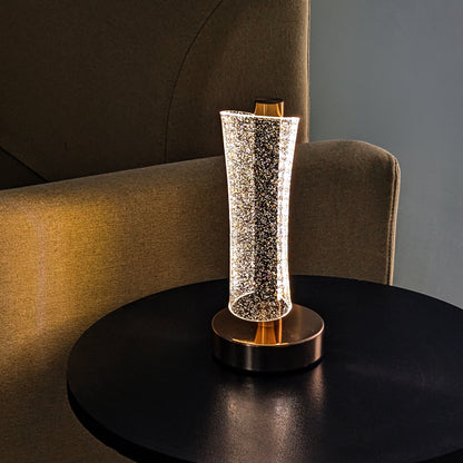 Modern LED Crystal Table Lamp with USB Charging Support- Elegant & Energy-Efficient Design