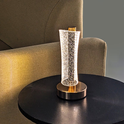 Modern LED Crystal Table Lamp with USB Charging Support- Elegant & Energy-Efficient Design