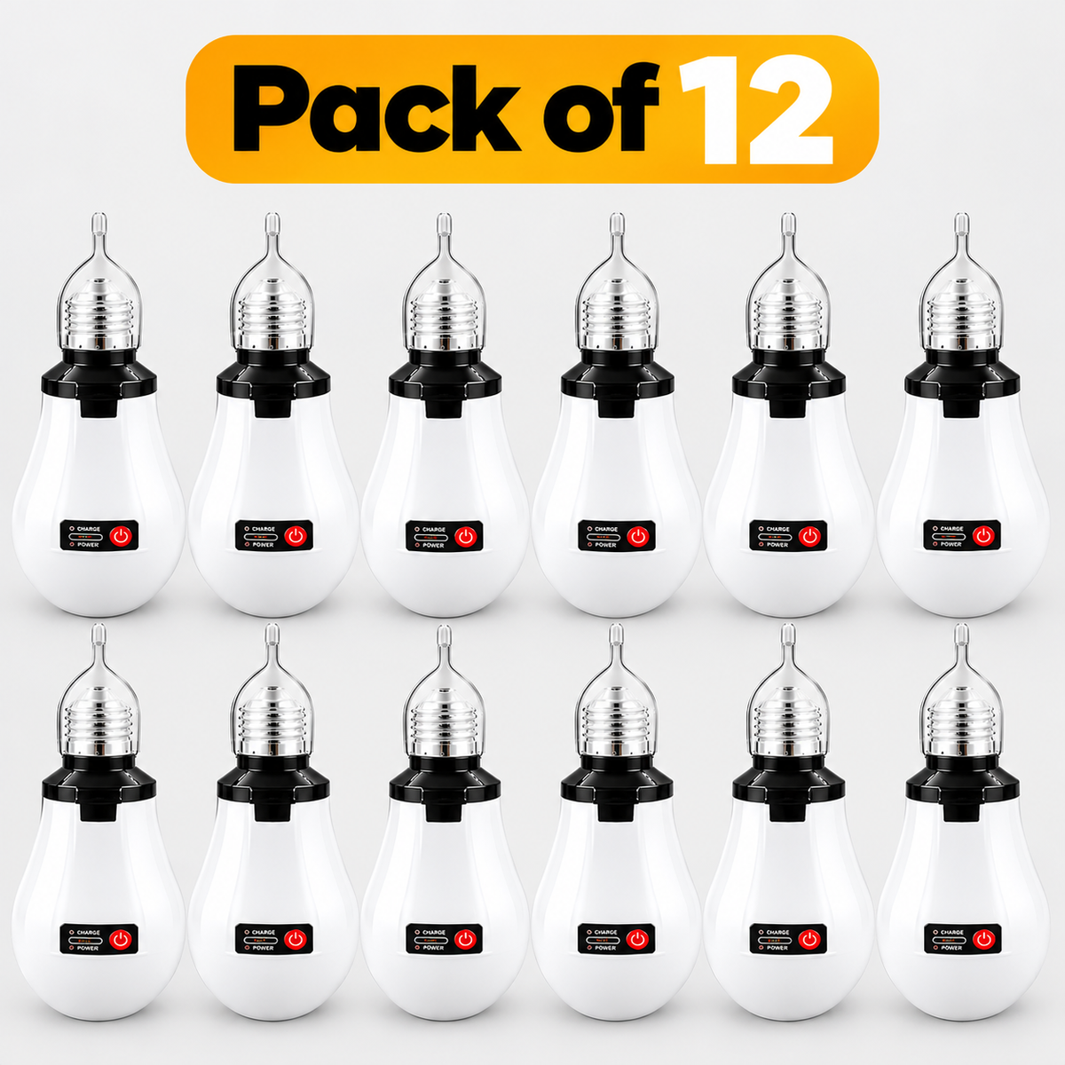 AC/DC Rechargeable LED 12W White Light Bulb with Emergency Backup