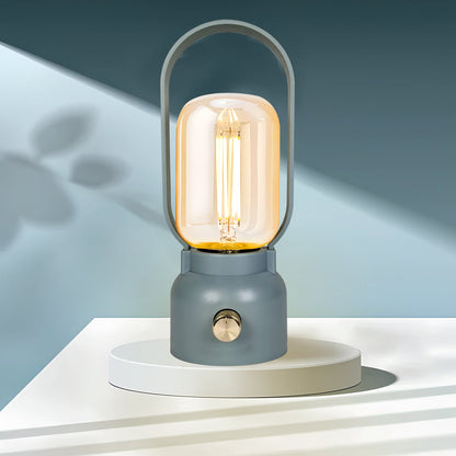 Vintage-Style Dimmable LED Lantern Lamp – Portable Rechargeable Table Light