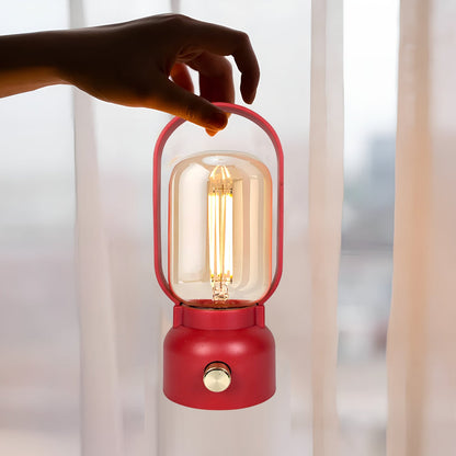 Vintage-Style Dimmable LED Lantern Lamp – Portable Rechargeable Table Light