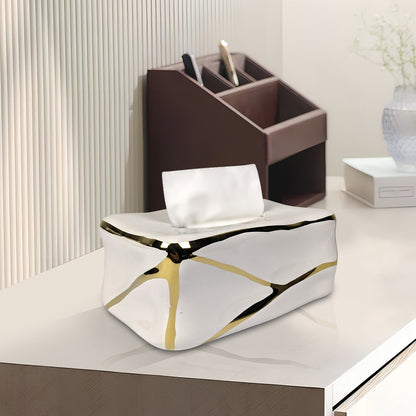 Elegant Ceramic Tissue Box – Modern Decorative Holder