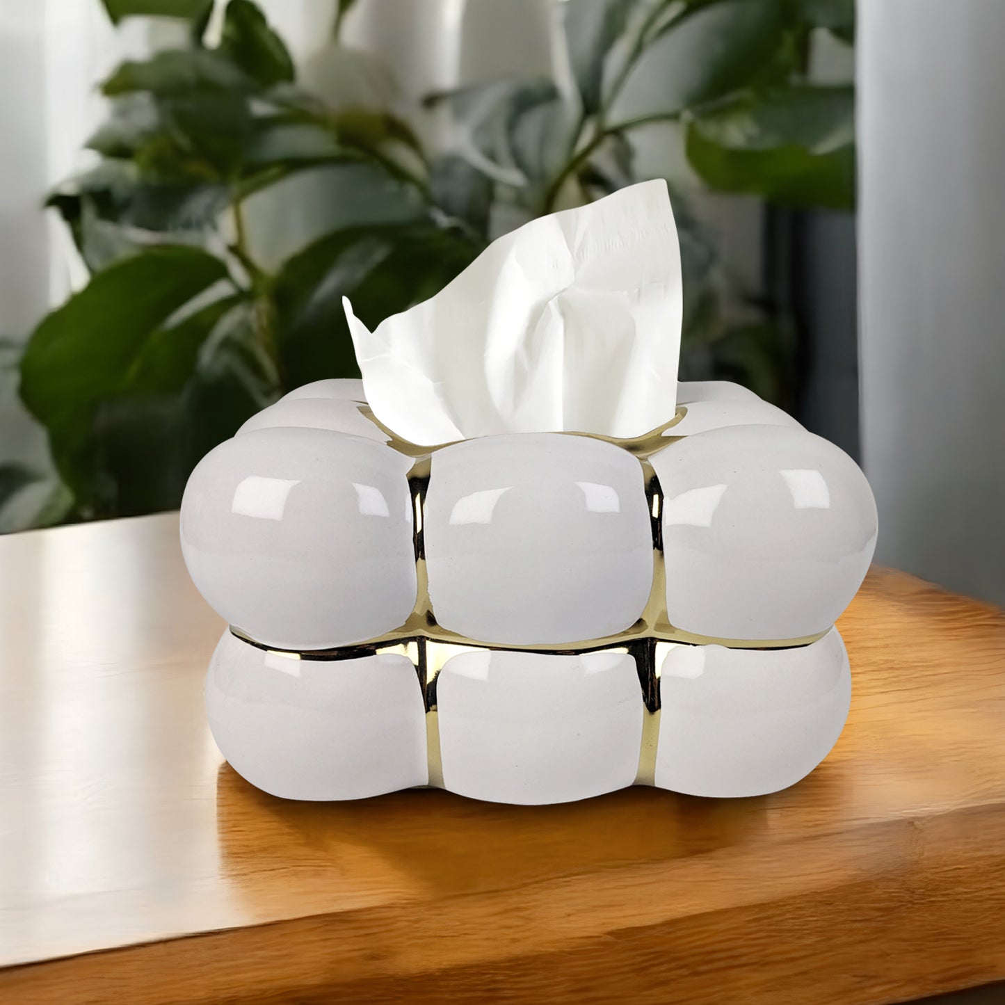 Elegant Ceramic Tissue Box – Modern Decorative Holder