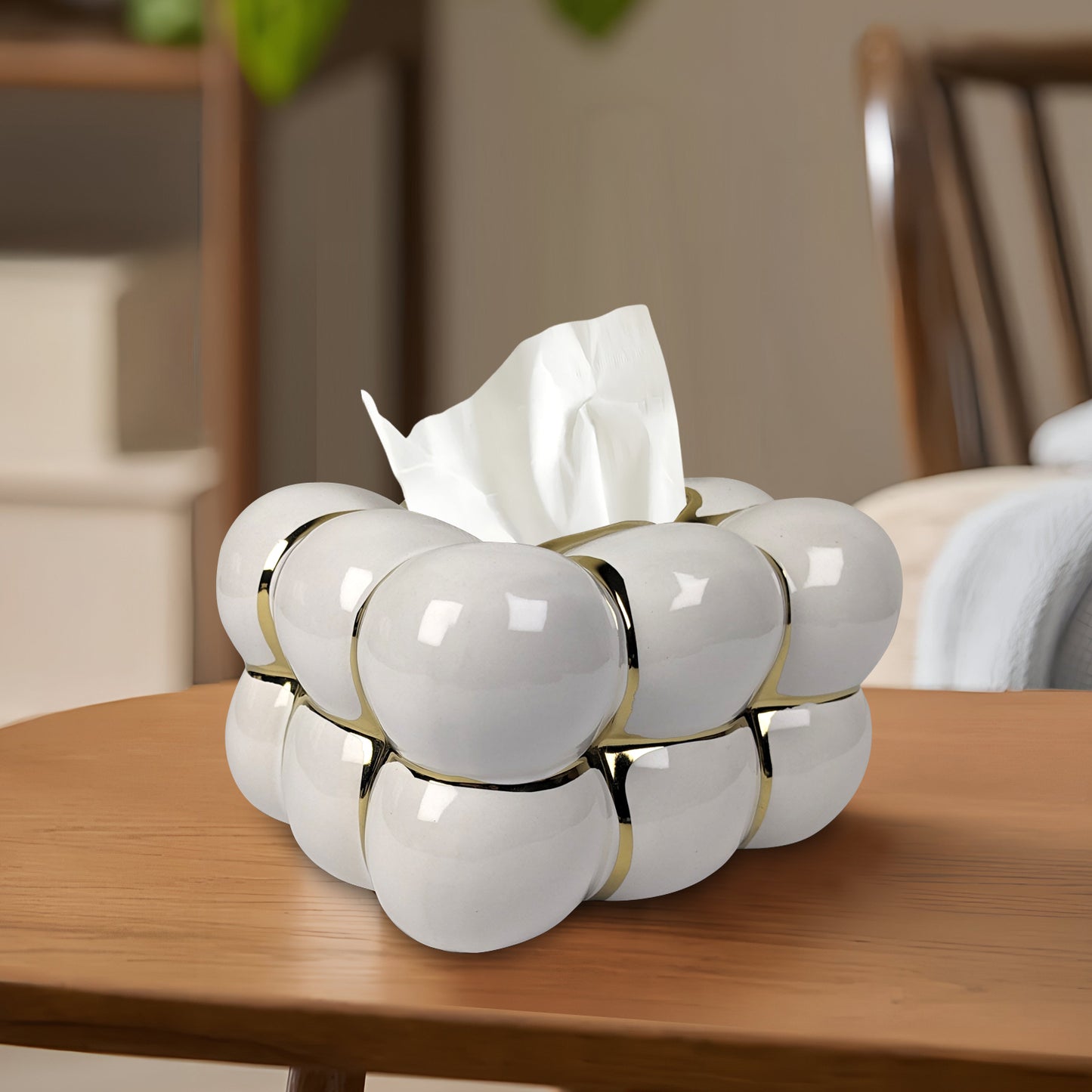Elegant Ceramic Tissue Box – Modern Decorative Holder