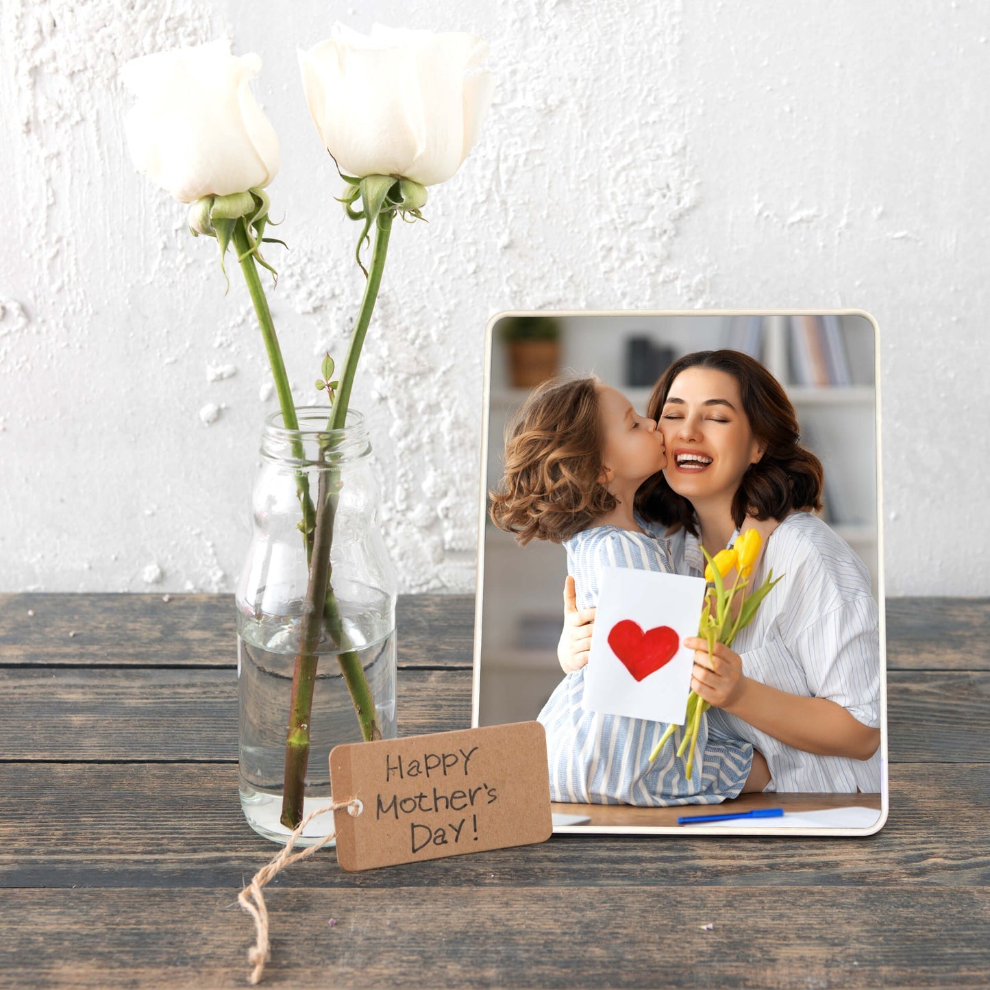 LED Photo Frame & Mirror Combination Elegant Light-Up Display for Photos & Reflection Perfect for Home Decor, Weddings, and Gifts (Square Shape)