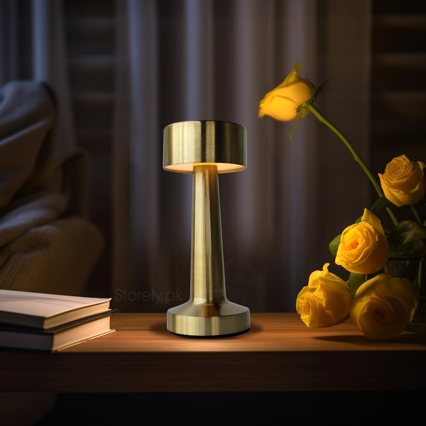 Retro Dumbbell Metal Touch Lamp | USB Rechargeable LED