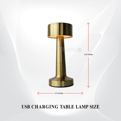 Retro Dumbbell Metal Touch Lamp | USB Rechargeable LED