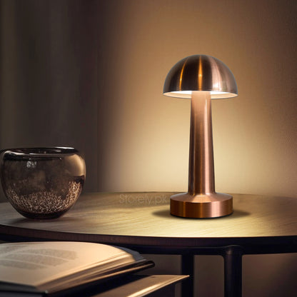 Rechargeable Retro-Style Mushroom Metal Touch Lamps