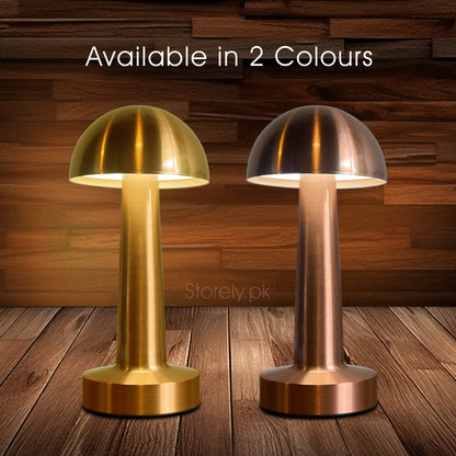 Rechargeable Retro-Style Mushroom Metal Touch Lamps