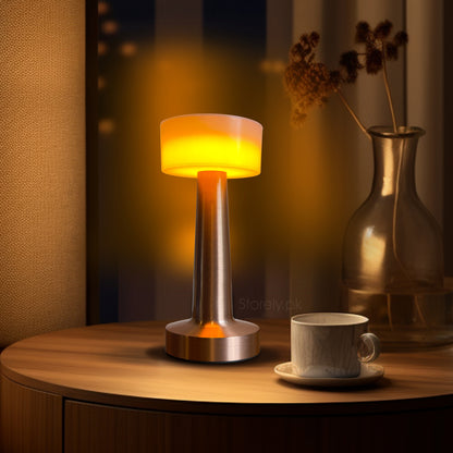 Retro Dumbbell Metal Touch Lamp | USB Rechargeable LED