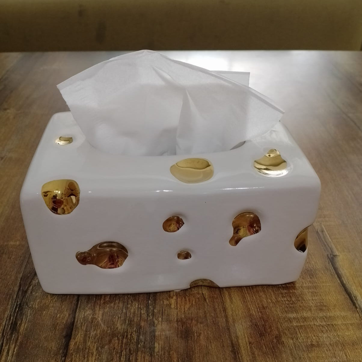 Elegant Ceramic Tissue Box – Modern Decorative Holder