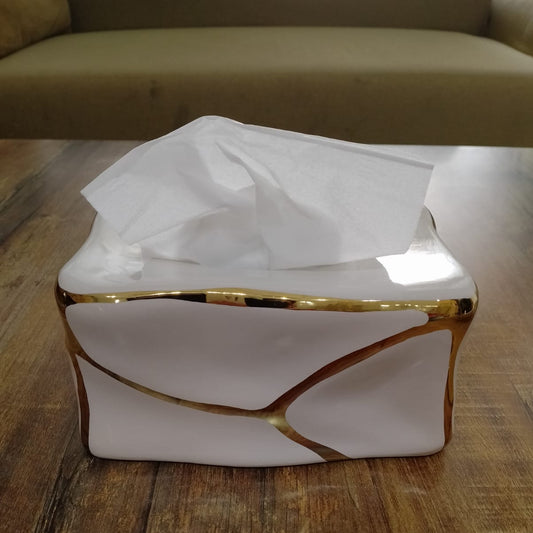 Elegant Ceramic Tissue Box – Modern Decorative Holder