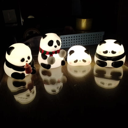 Cute Panda LED Night Lamp – Soft Silicone, Rechargeable & Kids-Friendly