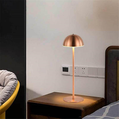 Modern Minimalist Copper Finish LED Table Lamp - Sleek Design for Home & Office Décor