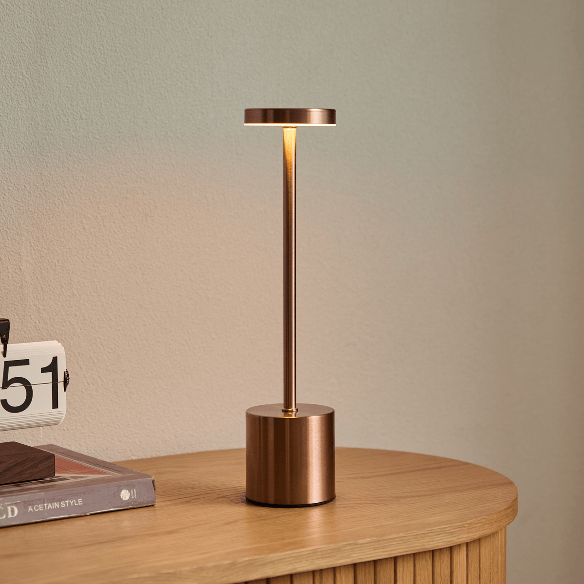 Long Neck Minimalist Metal Touch Sense LED Lamp