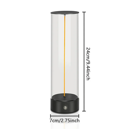 Minimalist LED Glass Tube Lamp with Unique Glow Pattern
