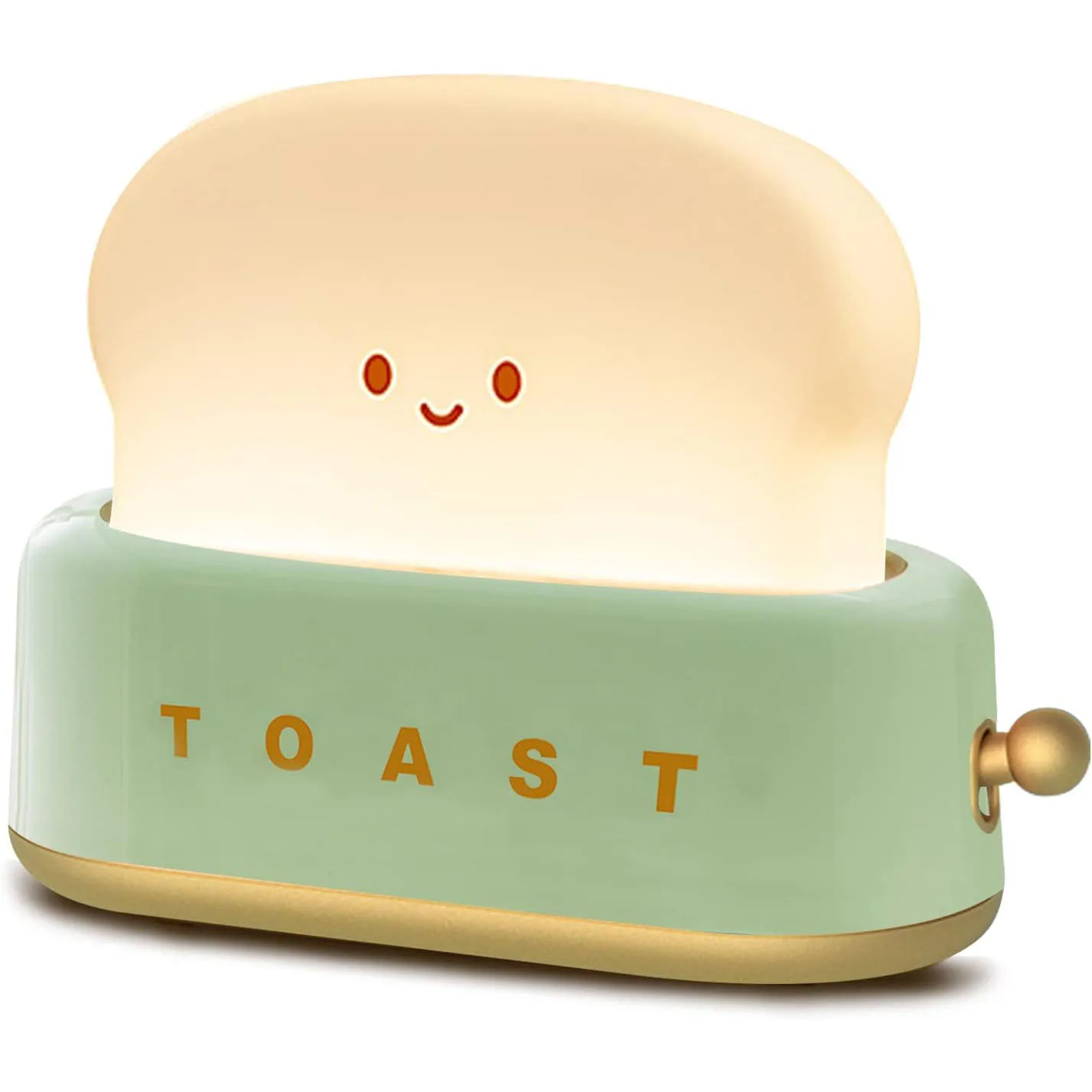 Cute Toast Night Light – Dimmable LED Bedside Lamp