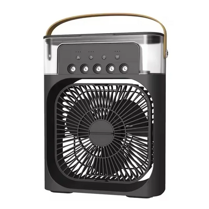 Portable Mini Rechargeable Air Cooler Fan with Mist – Ultra-Quiet Cooling Fan with Water Tank & Night Mode