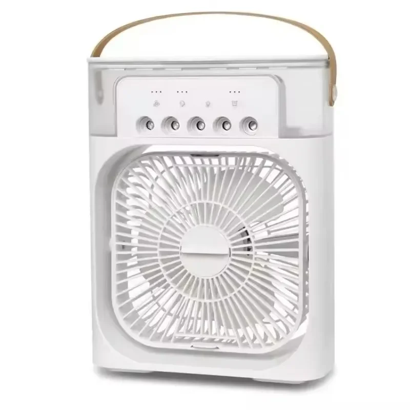 Portable Mini Rechargeable Air Cooler Fan with Mist – Ultra-Quiet Cooling Fan with Water Tank & Night Mode