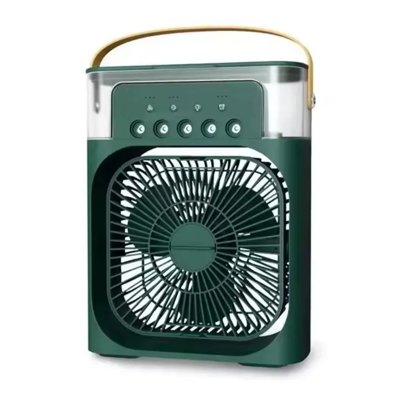 Portable Mini Rechargeable Air Cooler Fan with Mist – Ultra-Quiet Cooling Fan with Water Tank & Night Mode