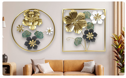 3D Metal Flower Frame Wall Art - Decorative Frame for Home & Office in Multiple Sizes & Shapes