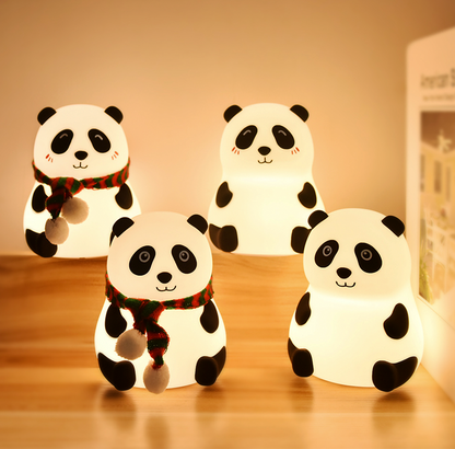 Cute Panda LED Night Lamp – Soft Silicone, Rechargeable & Kids-Friendly