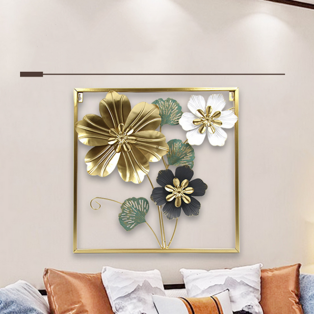 3D Metal Flower Frame Wall Art - Decorative Frame for Home & Office in Multiple Sizes & Shapes