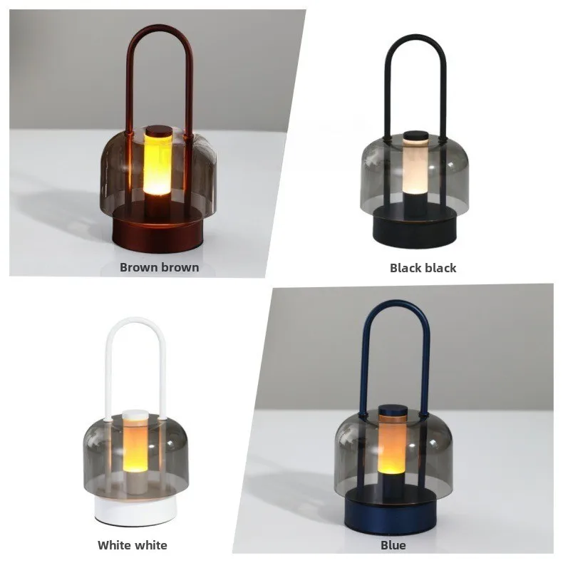 Modern Minimalist LED Table Lamp – Rechargeable Ambient Light