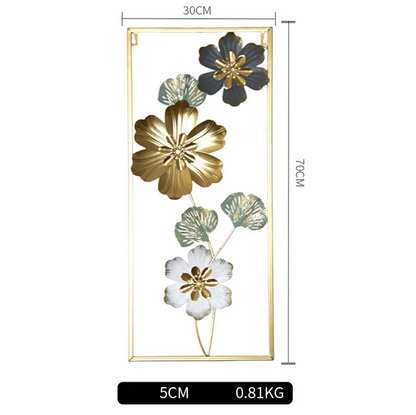 3D Metal Flower Frame Wall Art - Decorative Frame for Home & Office in Multiple Sizes & Shapes