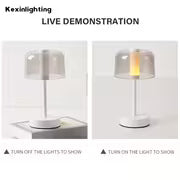 Modern Minimalist LED Table Lamp  Rechargeable | Touch Control | Warm Ambient Light